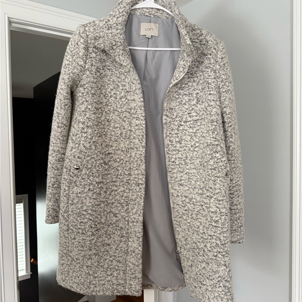 LOFT Women's Cream Marbled Jacket